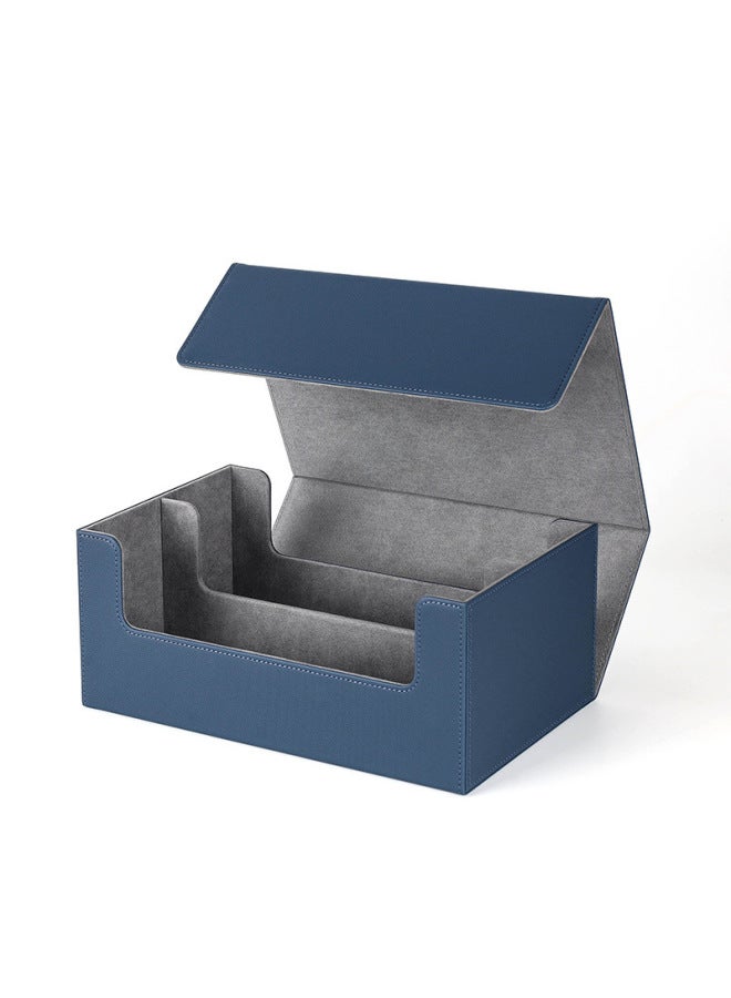 صندوق تخزين فاخر مزدوج الصفوف مغناطيسي للبطاقات، صندوق تخزين بطاقات 35PT ستار ستار، صندوق تخزين بطاقات كبير الس